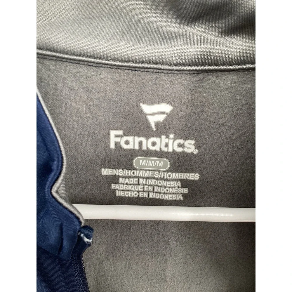 NWT Mens Fanatics Tampa‎ Bay Rays long sleeved 1/4 zip performance pullover Blue